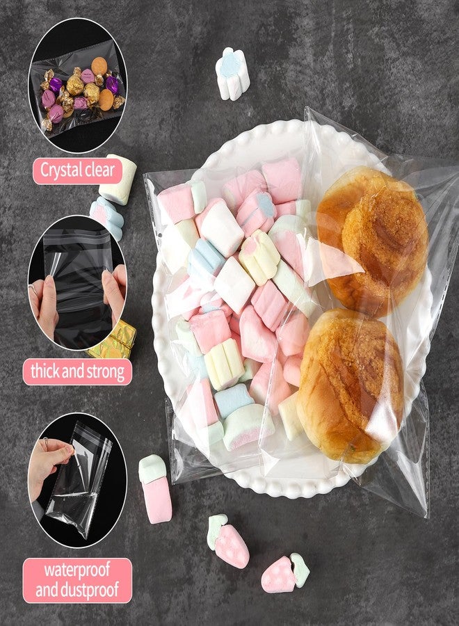 Docvania Clear Resealable Cellophane Bags 6 X 6 Inch Self Sealing Cellophane Bags, 200Pcs Cookie Bag with Seal Packaging Treat Bag for Wrapping Bread, Soaps, Candies and Party Favors - Image 3
